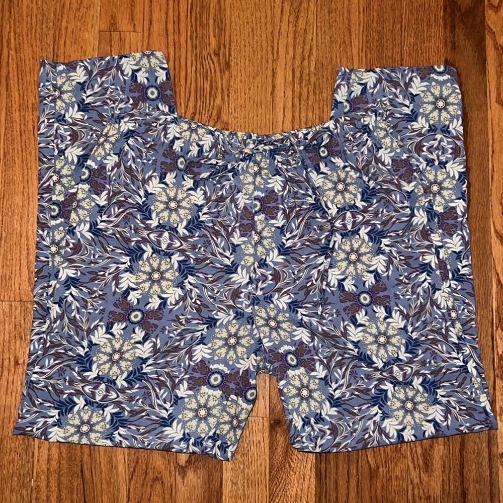 Forever 21 Blue Floral Print Lounge Pants Women’s Size Small
